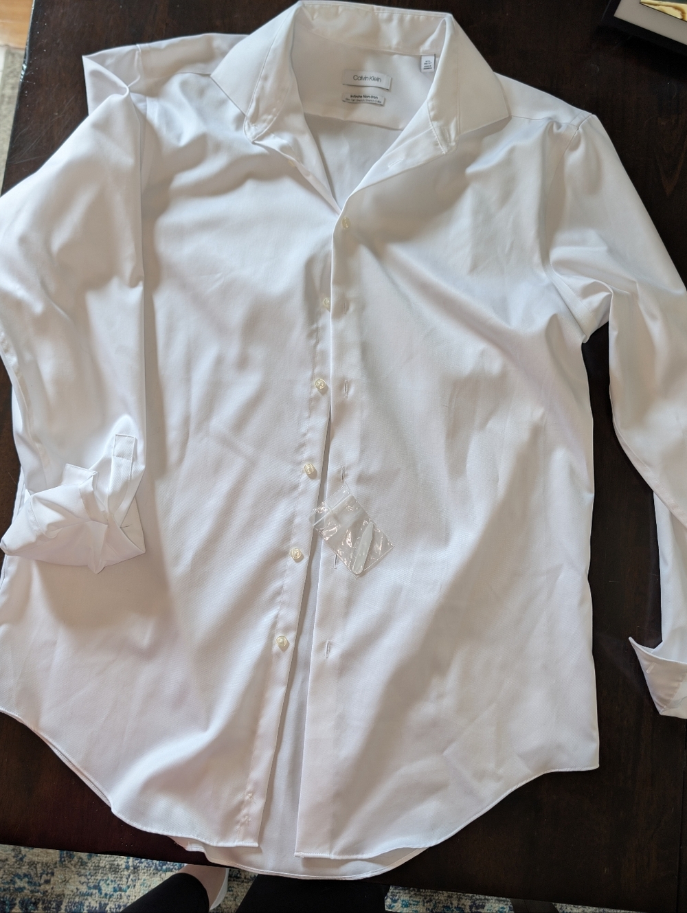 Calvin Klein White Men's Dress Shirt - Classic Button-Down
